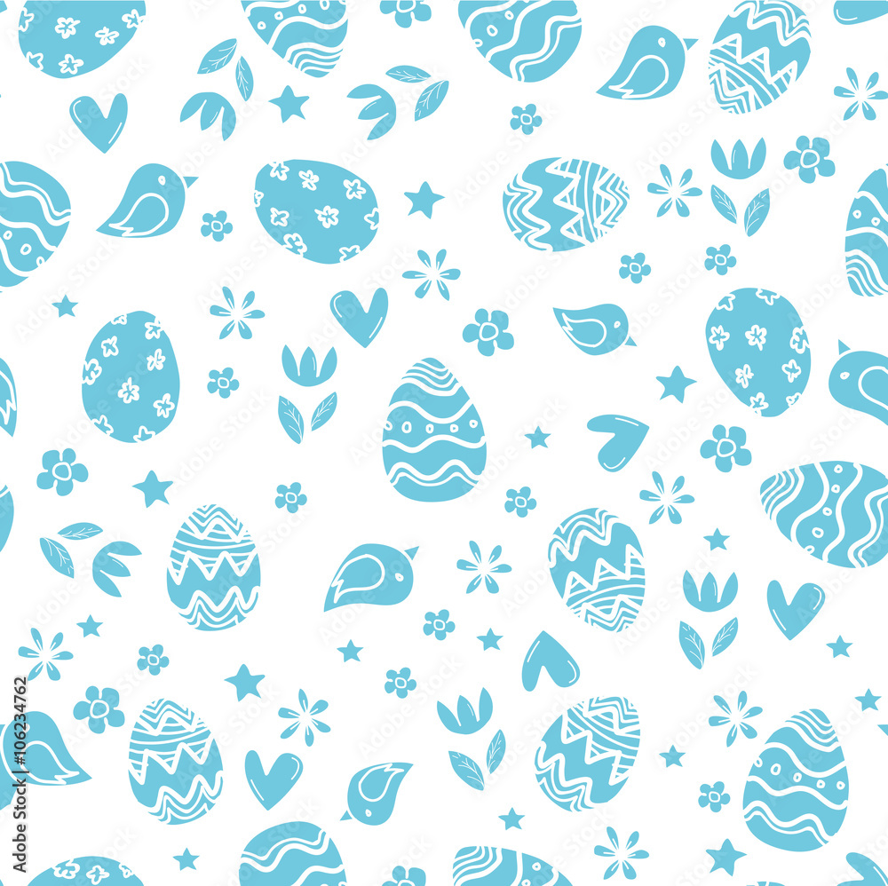 Doodle easter pattern Doodle easter pattern