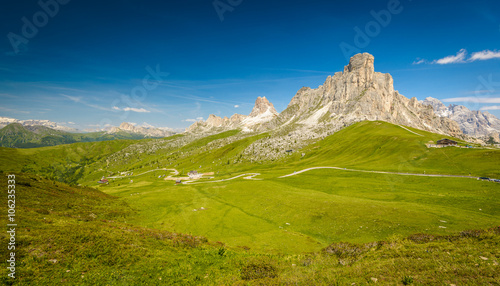 Picturesque Dolomites landscape in summer time. Italy