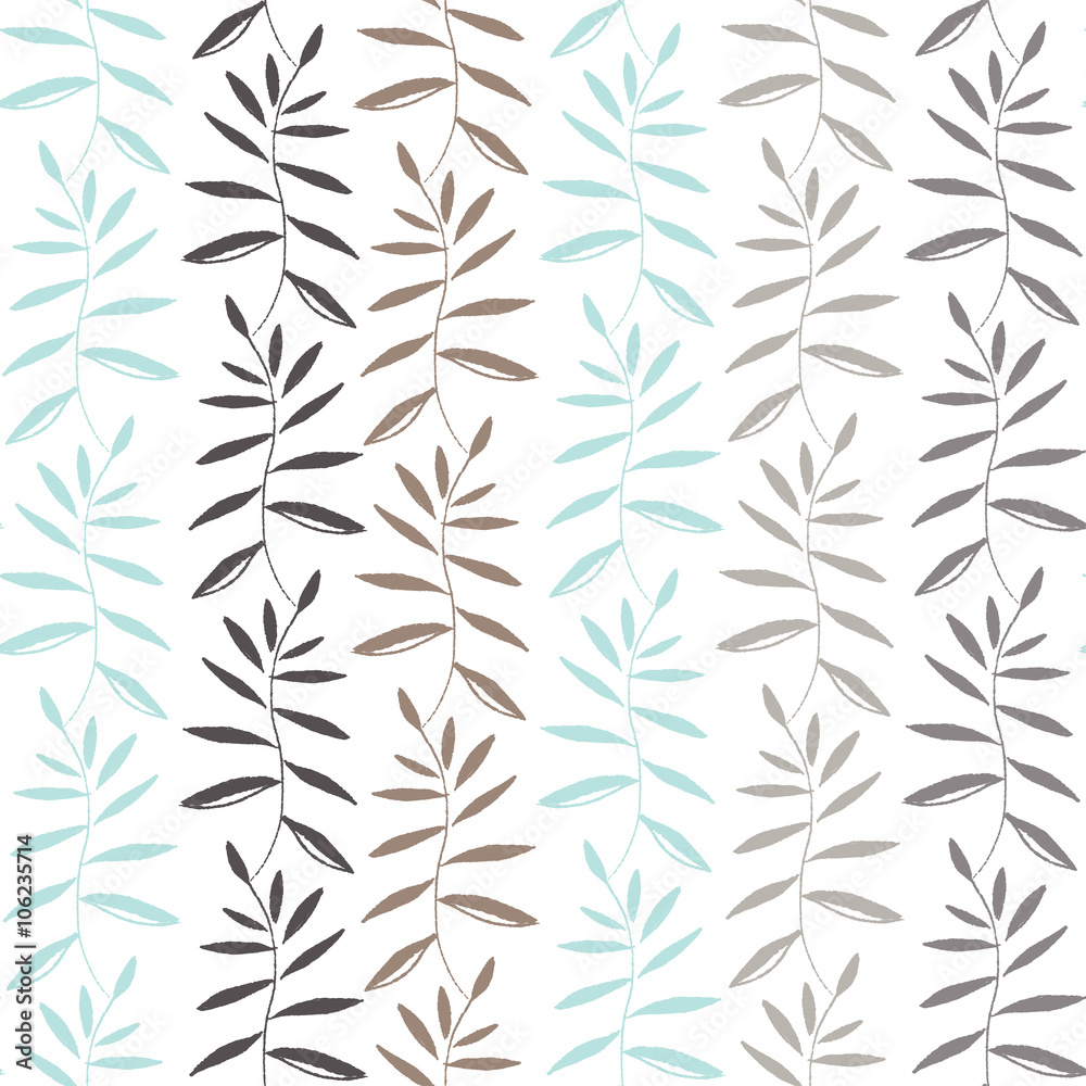 Vector floral pattern. Graphic collection with leaves and branch, drawing elements. Vector floral pattern. Graphic collection with leaves and branch, drawing elements.