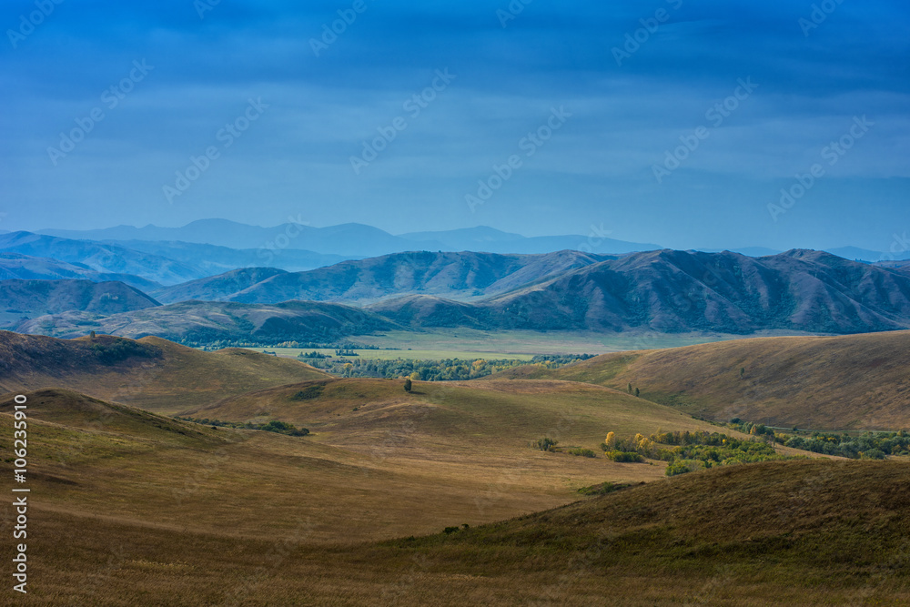 mountain in autumn day