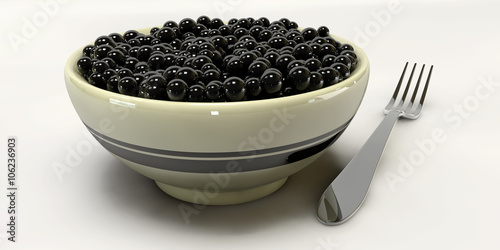 A 3d Caviar on a white backgrounds