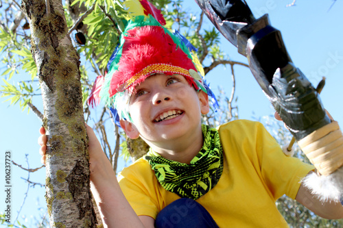 boy in indian costume