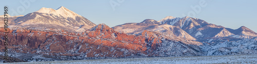 LaSal Mountains Sunset Panorama photo