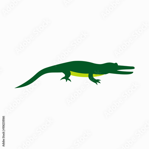Crocodile icon  flat style