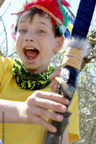 boy in indian costume