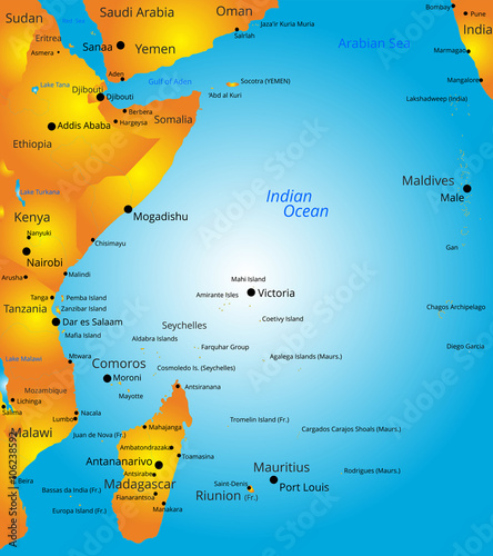 map of east Africa region
