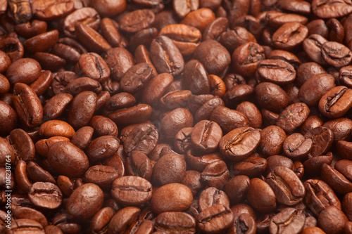 Coffee beans closeup background © sunwaylight13