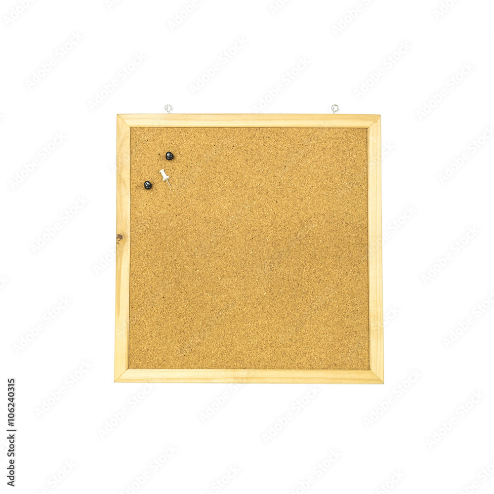 Closeup brown cork board isolated on white background Closeup brown cork board isolated on white background