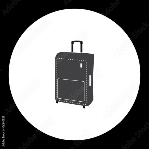 simple travelling case isolated gray icon eps10