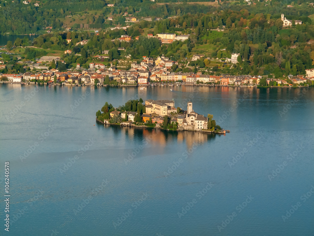 Lake Orta, San Giulio island, Piedmont, Italy