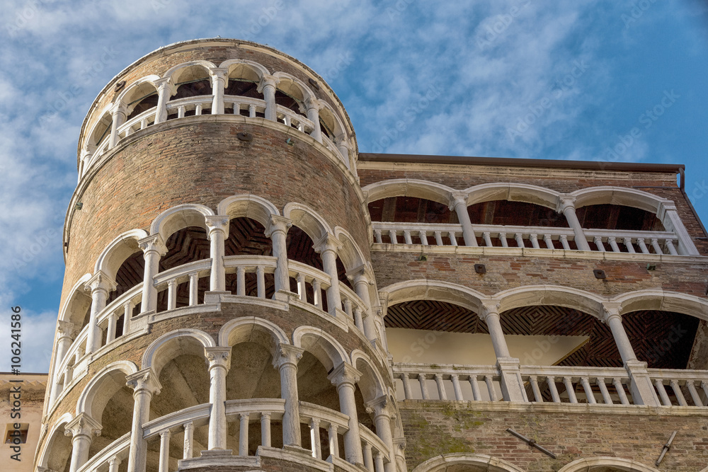 Famous landmark Staircase Palazzo Contarini del Bovolo in Venice