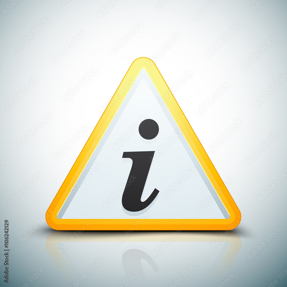 Info triangle sign Info triangle sign