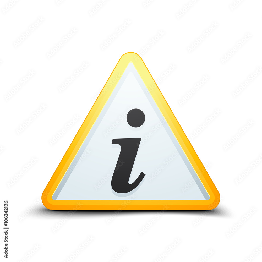 Info triangle sign Info triangle sign