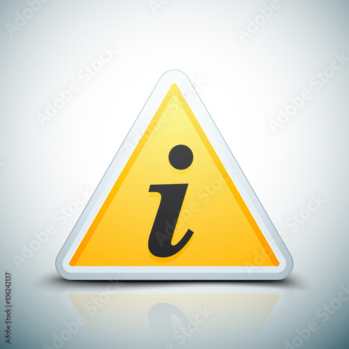 Info triangle sign