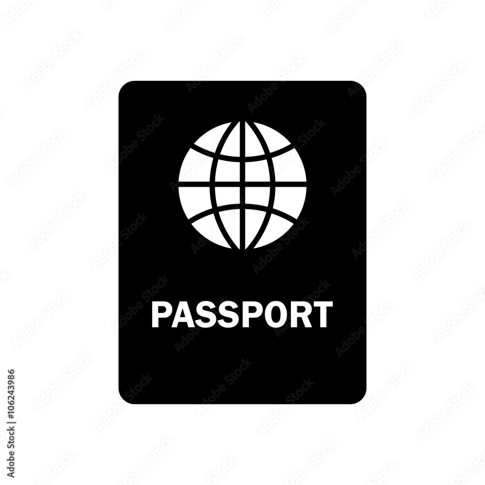 Passport icon. Travel Global Journey Trip. Flat design vector il Passport icon. Travel Global Journey Trip. Flat design vector il
