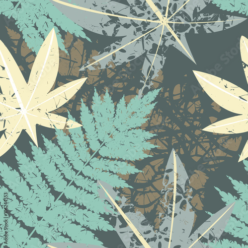 Seamless pattern of tropical forest