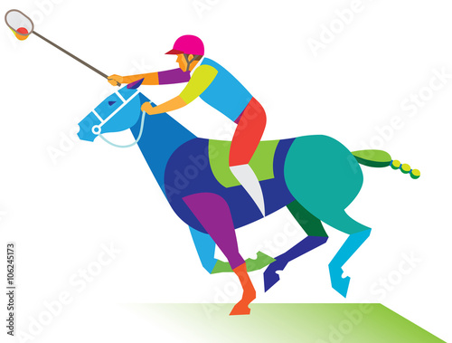 Rider is a polocrosse player
