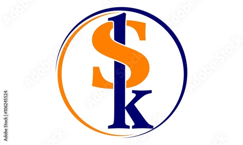 Modern Logo Solution Letter S K