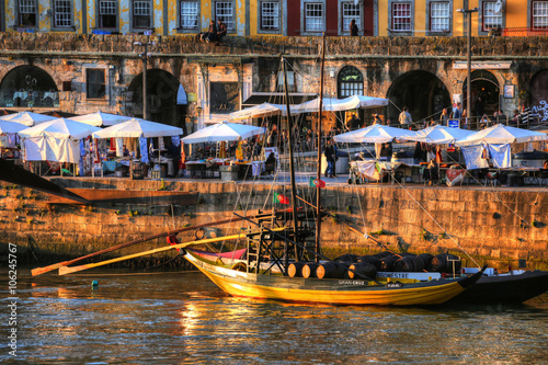 Rabelo boat at Porto, Portugal photo