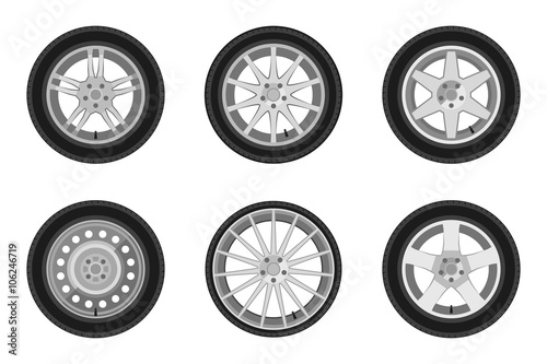 Auto wheels set.