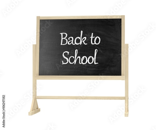 Back to School concept. Blackboard, chalkboard isolated on white