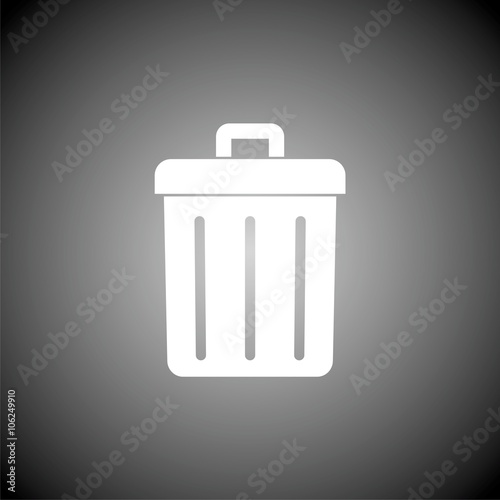 Trash bin or trash can symbol icon 