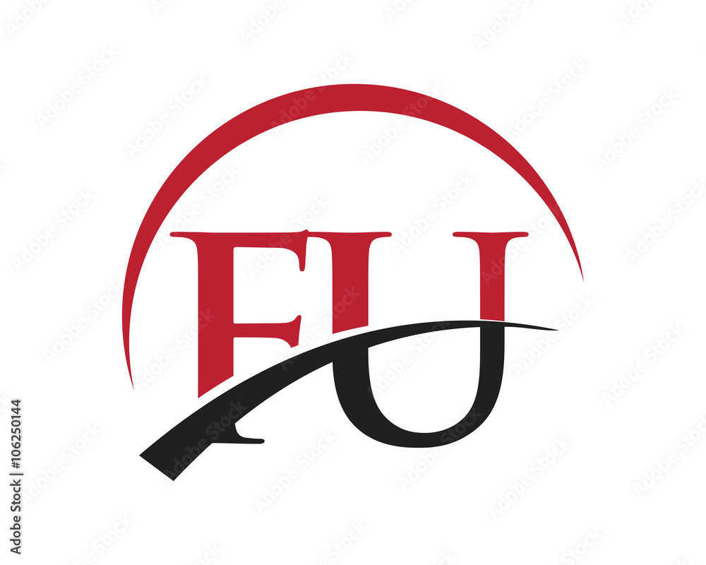 Fotografie FU red letter logo swoosh
