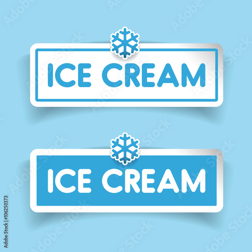 Ice Cream label vector