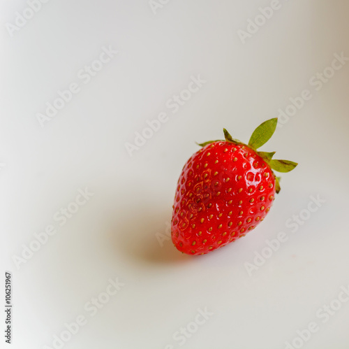Red and fresh Strawberry on white background