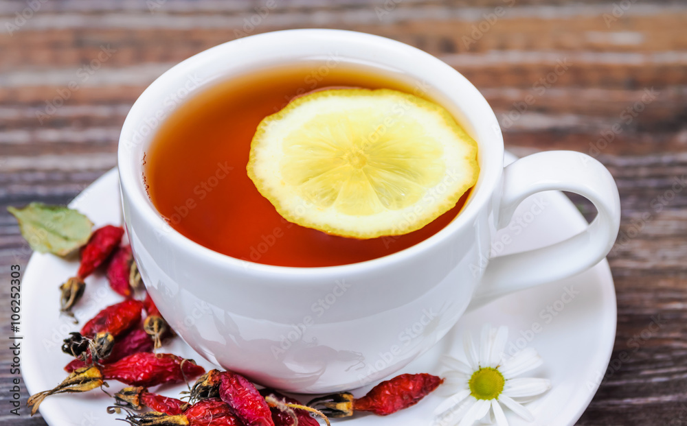 Tea with rose hips and lemon Tea with rose hips and lemon