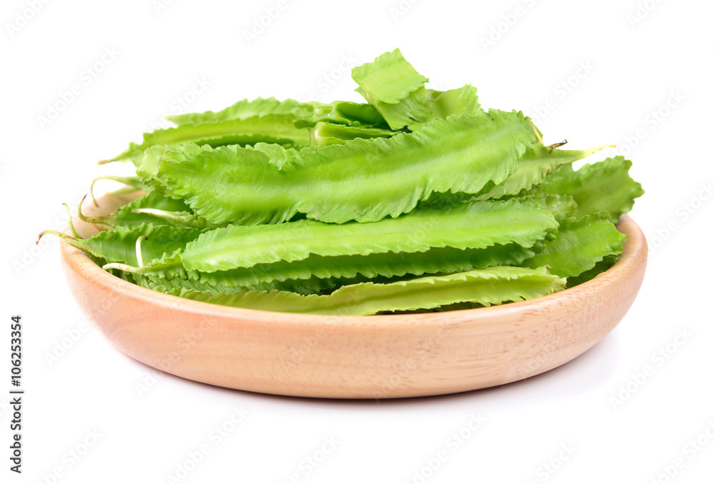 Winged Beans on white background Winged Beans on white background