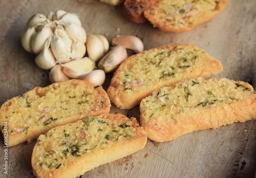 Bread garlic with butter
