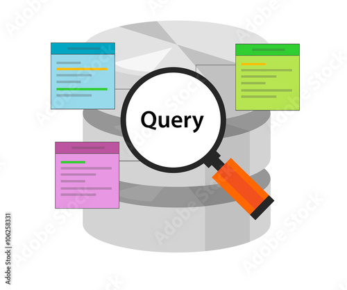 database query data code select table symbol vector illustration concept
