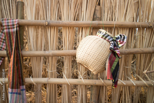 thai traditional Fishing creel from thailand