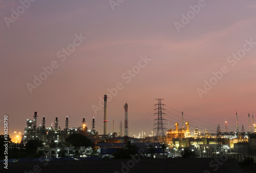 Oil refinery in the evening,photography on twilight style. © meepoohyaphoto