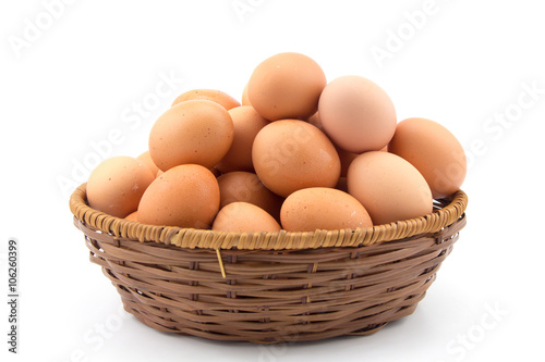 Wallpaper Mural Eggs in a basket white background  Torontodigital.ca