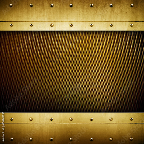 golden metal mesh background