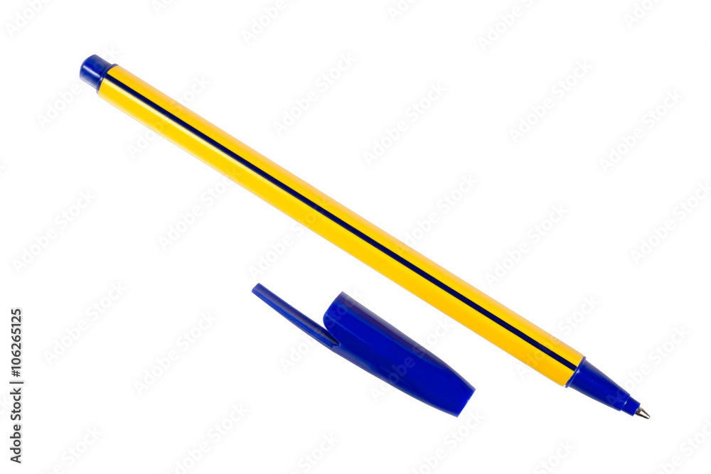 Ballpoint pen on a isolated white background. Ballpoint pen on a isolated white background.