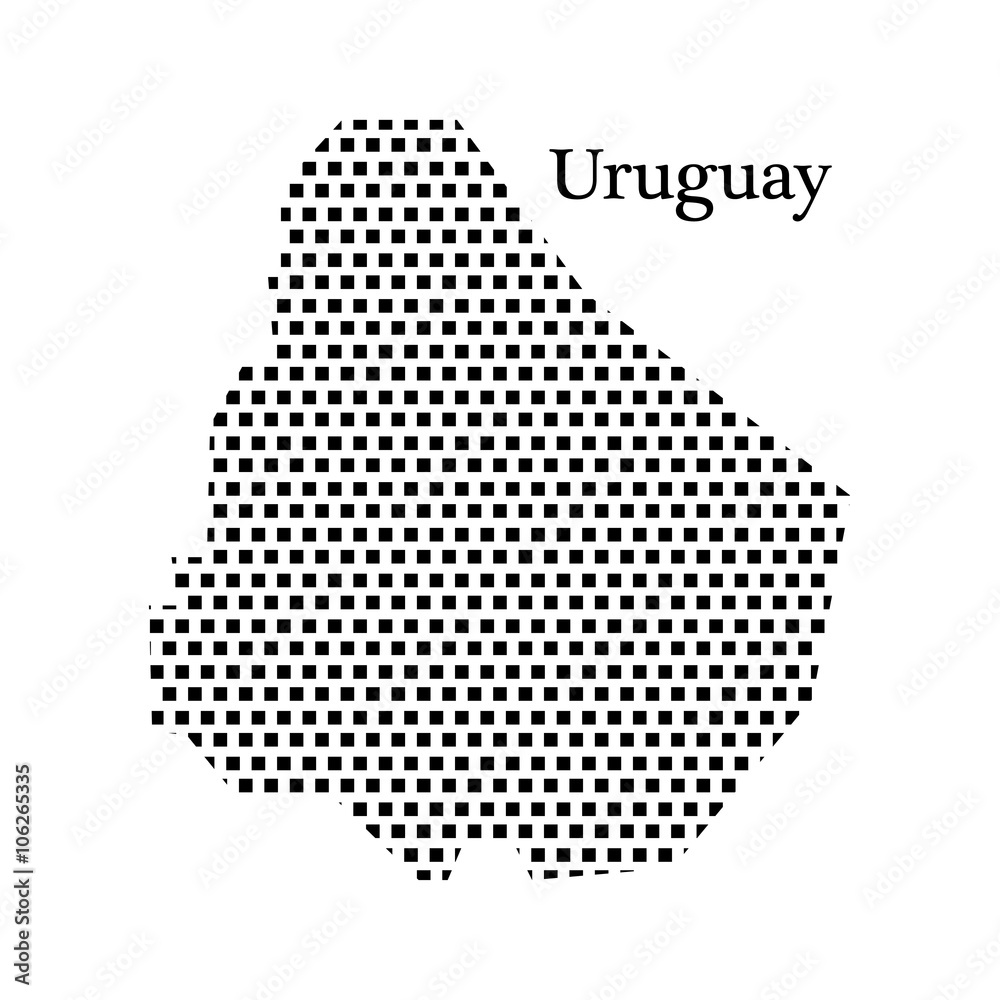 map of Uruguay,dot