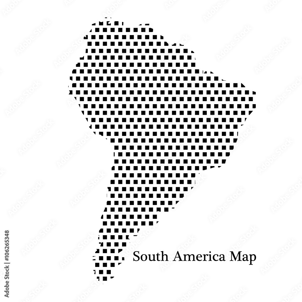 South America Map,dot