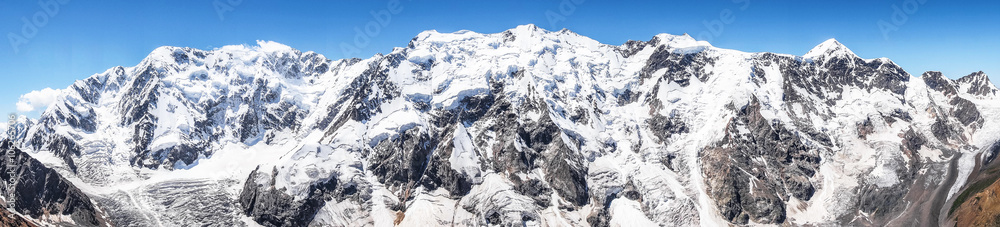 The highest mountain massif  of the Caucasus, the so-called Bezengi wall