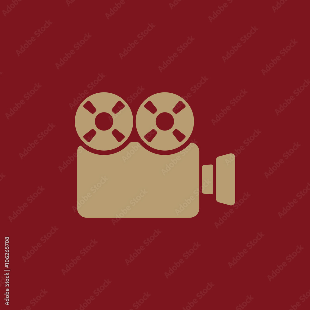 The video camera icon. Camcorder symbol. Flat The video camera icon. Camcorder symbol. Flat