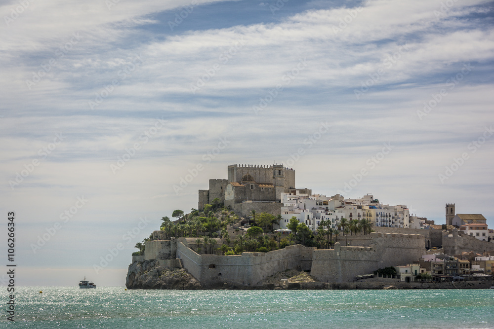 Naklejka premium The castle of Peñiscola in Spain.