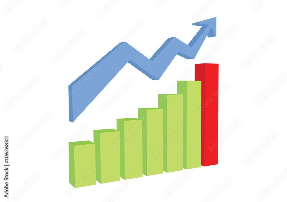 uptrend chart graph present on white background uptrend chart graph present on white background