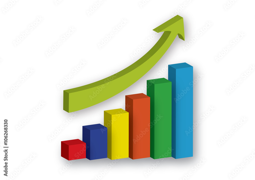 uptrend chart graph present on white background uptrend chart graph present on white background