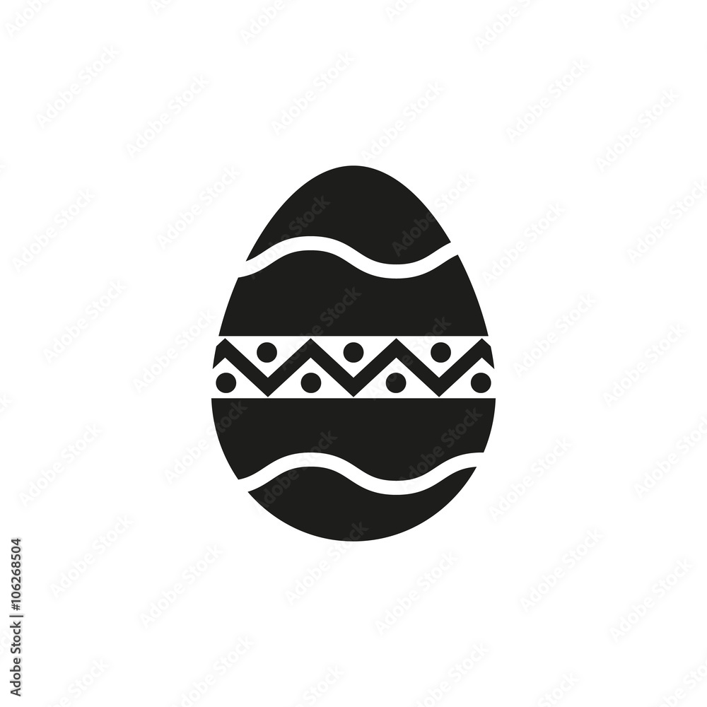 The egg icon. Easter symbol The egg icon. Easter symbol