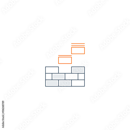 Brick laying, income growth, construction works, linear design