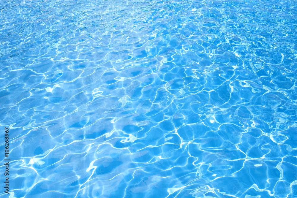 Blue ripped water in swimming pool
