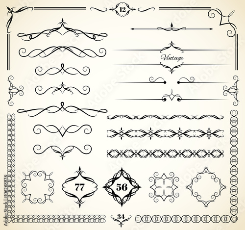 Vintage decorative elements