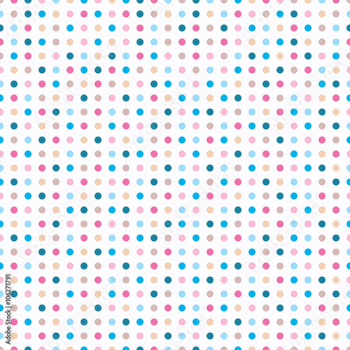 Carta da parati a pois - Carta da parati Seamless vector decorative background with polka dots. Print. Cloth design, wallpaper.